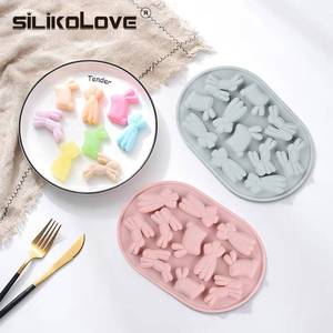 MUYULINS Factory Easter 11-Cavity Rabbit Carrot Shaped LFGB Non-Stick BPA-Free <b>Silicone</b> Cake Decorating Mold - Product Image 5