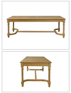 Stile Country americano in legno massello Vintage semplice rettangolare tavolo <span class=keywords><strong>da</strong></span> <span class=keywords><strong>pranzo</strong></span> in rovere francese intarsiato lungo soggiorno - Product Image 5