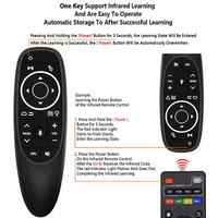 Air Mouse G10S Pro con Código Fijo, Giroscopio, 2.4GHz Inalámbrico, Retroiluminado, Control por Voz, Control Remoto con Aprendizaje IR para Android TV Box