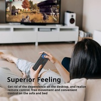 2025 lampu latar genggam isi ulang daya, Keyboard nirkabel Mini Dual-mode 2.4GHz dengan Remote Multimedia USB Mouse udara