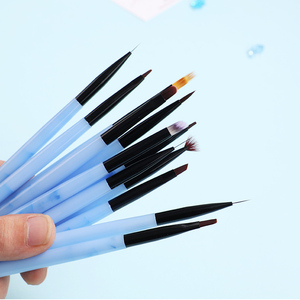 Ensemble de pinceaux pour nail art : dégradé, motif marguerite, liner, détails, French, ovale, plat, rond, gel, ombré - Product Image 3