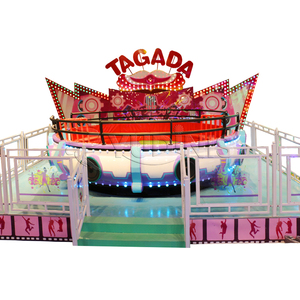 Mesin permainan lapangan atraksi Fairground kualitas tinggi portabel Disco Tagada taman bermain - Product Image 4