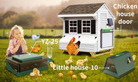 HHD vente en gros porte de poulailler en plastique pour la croissance automatique du poulet avec batterie fournie