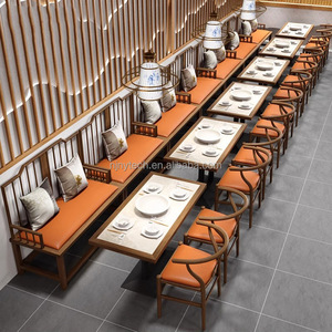 Hot Pot Barbecue ristorante tavolo e sedia combinazione ristorante semplice Teahouse ristorante - Product Image 1