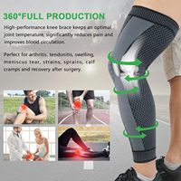 Manchon de compression antidérapant pour genouillères, protège les jambes pour soulager les douleurs au genou