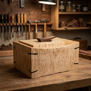 B.S. Urna Funeraria Rectangular de Roble Estilo Americano, Ecológica, Personalizable, Duradera, Diseño Único, Venta al Por Mayor, Modelo 220 - Product Image 2