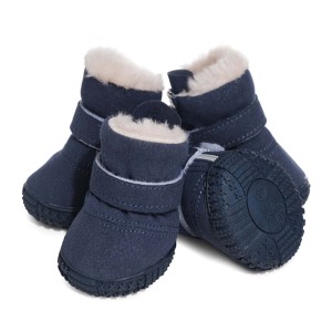 Удобные мягкие теплые флисовые зимние сапоги, дышащая обувь для собак, водонепроницаемая искусственная ткань, Классический роскошный стиль для кошек, зимний сезон - Product Image 3