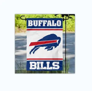 Spanduk halaman taman resmi Buffalo Bills Logo putih bendera