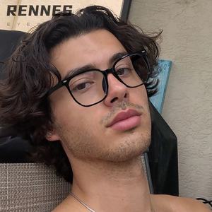 Nouveau unisexe basique carré Anti-lumière bleue lunettes motif solide pour le travail de bureau ordinateurs téléphones mobiles étudiants myopie - Product Image 1