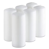 Bougies Pilier Géantes Blanches Économiques, Longue Durée, Non Parfumées, Décoratives pour la Maison, Centre de Table de Mariage