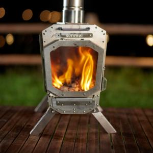 เตาแคมป์ปิ้งพับได้แบบพกพา น้ำหนักเบา กะทัดรัด ทนทาน ใช้ฟืน เตาแคมป์ปิ้งสแตนเลส - Product Image 4