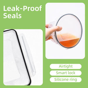 Set <span class=keywords><strong>di</strong></span> 16 Contenitori per Alimenti Ermetici in Plastica con Coperchio, Senza BPA, Adatti per Microonde, Congelatore e Frigorifero, per Conservazione del Riso in <span class=keywords><strong>Cucina</strong></span> - Product Image 2