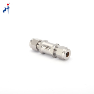 Hongji Supplier Kombi-Verbindungs stücke Edelstahl-Rückschlag ventil mit Doppel rohr 1/4"