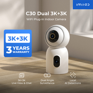 Hot bán imilab C30 kép 3K + 3K HD màu Night Vision Home Camera an ninh hai cách âm thanh Pet bé Màn hình Wifi ip camera - Product Image 1