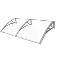Auvent de balcon en polycarbonate facile à installer pour porte et fenêtre, abri de jardin extérieur