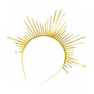 <span class=keywords><strong>Ninfa</strong></span> griega retro metal pelo aro accesorio fiesta graduación diosa Santa halo diadema - Product Image 5