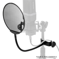 Filtre de microphone réglable PS-6 en métal et ABS, moule privé, pour enregistrement, gaming, podcasting, améliore la qualité sonore, fabriqué en Chine