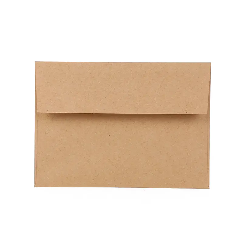 Enveloppes d'invitation Kraft auto-scellantes au toucher lisse naturel, vente en gros, 13.3x18.4cm