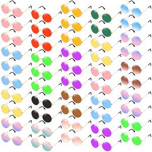 <b>Round</b> <b>Sunglasses</b> Set 18 Colors Gold Frame UV Protection Unisex Costume Accessories Party Props - Product Image 4