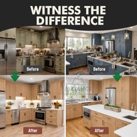 Armoires en chêne blanc DB12-DB36 pour projets immobiliers, livraison gratuite |   Entrepôt aux États-Unis |   Armoires de cuisine en bois massif avec tiroirs