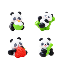 Figurines d'animaux artificiels en résine 3D Panda Kawaii en gros, mini-jouets, objets décoratifs de jardin, cadeaux pour enfants