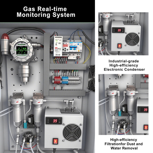 Skyeaglee Industrial CEMS Flue Gas Analyzer Continuous Emission Monitoring System With Condenser & Filtration for Boiler Kiln SK