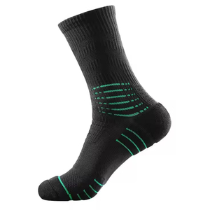 Factory Direct Sports Terry Breathable Shock Absorption High Tube <b>Socks</b> Thick Towel Bottom Football Basketball <b>Socks</b> - Product Image 2