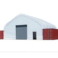 Abri dôme en tissu PVC pour conteneur maritime industriel de 20 pieds avec structure en acier et bâche de protection