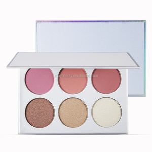 Paleta profesional Colorete Sombra de contorno para maquillaje de mejillas Maquillaje facial orgánico sin crueldad <span class=keywords><strong>Bronceador</strong></span> Colorete en polvo Mineral - Product Image 6
