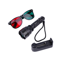 Kit de prueba Replat Worth 4 Dot SI-KONG-DENG, linterna recargable con gafas rojas y verdes y cargador