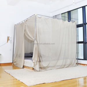 EMF Safe Zone para adultos: dosel cuadrado de fibra plateada para mosquitera, se adapta fácilmente a cunas y camas para niños pequeños - Product Image 1