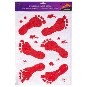 Autocollant de fenêtre BLOODY FOOTPRINT 30X40CM - Product Image 1