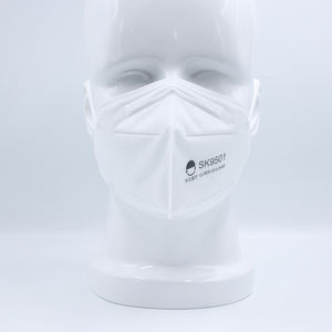 Skypro <span class=keywords><strong>respirator</strong></span> FFP2 sekali pakai, nyaman pas lipat datar Earloop wajah kapas pemblokiran debu GB2626 KN95 setengah wajah - Product Image 6