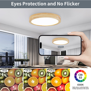 Moderna camera da letto plafoniera rotonda lampada da soffitto per interni casa lampada da interni ceil legno lampas para <span class=keywords><strong>sala</strong></span> - Product Image 4