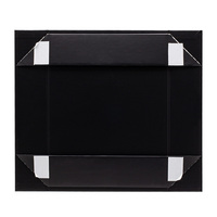 Emballage de luxe en vrac noir de entreprises, boîte cadeau pliable, rigide, peu profonde, livraison gratuite
