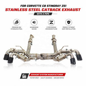 <span class=keywords><strong>ING</strong></span> Nouveau design de tuyau d'échappement en <span class=keywords><strong>Z</strong></span> pour Corvette C8, échappement en acier inoxydable Catback pour Chevrolet Corvette C8 Stingray Z51 2019+ 6.2L - Product Image 1