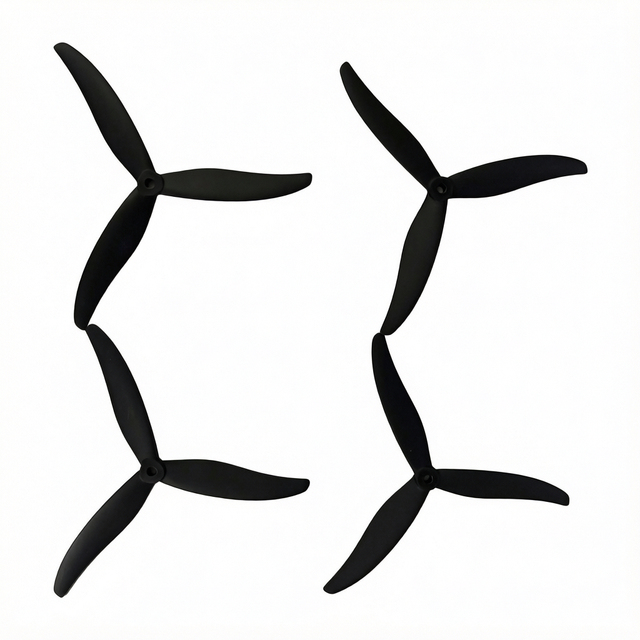 Longsky High Toughness Carbon Fiber 7in 3-Blade FPV Propellers CW CCW Shock Resistant Low Vibration Powerful Thrust RC Crossing
