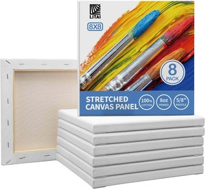 Linen <strong>Stretched</strong> <strong>Canvas</strong> for Painting - 18x24 Inch Oz Primed 3/4 Inch Profile of Artists Professional <strong>Canvas</strong> - Product Image 6