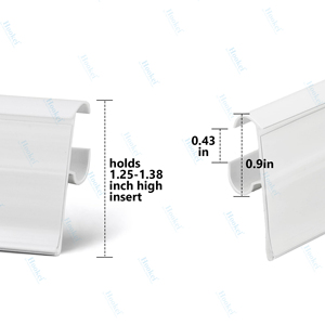 Plexi 40 mm Price Tag Holder Data <b>Strips</b> Label Holder for Supermarket Shelf - Product Image 4