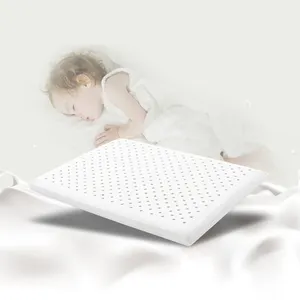 Extra low profile natural latex ultra slim Baby bed pillow