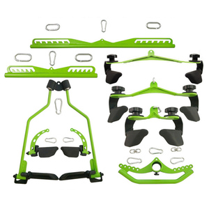 Ensemble de barres latérales Tellus 8 pièces en acier commercial pour salle de sport, accessoires noirs/verts/rouges, machine à câbles complète pour entraînement de force MB08C Tellu - Product Image 1