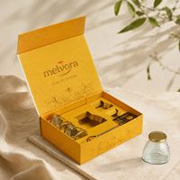 Boîte en carton rigide personnalisée de luxe à prix avantageux, coffret miel avec fermeture magnétique, emballage pour miel et shilajit