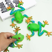 Jouets Squishies Grenouille Extensibles, Jouets Anti-Stress Grenouille Réaliste, Jouets à Presser en TPR, Vente en Gros