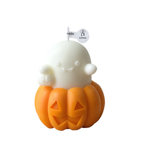 Candela Artigianale a Forma di Fantasma di Zucca Profumata alla <span class=keywords><strong>Vaniglia</strong></span> Francese, Decorazione Creativa e Spettrale per Halloween e Regalo Accogliente per le Feste - Product Image 5