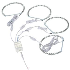 RGB 4*131mm 5050 <span class=keywords><strong>SMD</strong></span> LED <span class=keywords><strong>Angel</strong></span> <span class=keywords><strong>Eyes</strong></span> Kit Anneaux Halo multicolores pour bmw Série 7 E36 E38 E39 <span class=keywords><strong>E46</strong></span> - Product Image 3