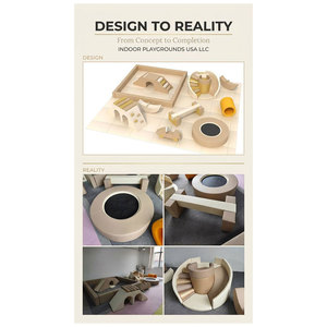 Ensemble de jeu en bois de qualité supérieure avec rampe, pont, voiture et tunnel pour zone intérieure pour enfants - Product Image 4