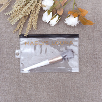 Cierre de cremallera Biodegradable Logotipo impreso personalizado Joyería de PVC transparente Embalaje de plástico esmerilado Bolsas con cremallera