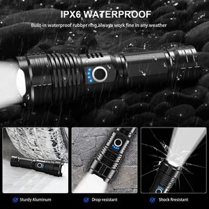 P50 có thể sạc lại lumens cao siêu sáng LED lanterna không thấm nước mạnh mẽ Đèn pin runtime cho campingvalone đi bộ - Product Image 6