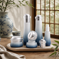 Flacons en verre et pots à crème de marque pour sérum, 130 ml, 100 ml, 40 ml, 50 g, 30 g, emballages cosmétiques, sérigraphie, OEM, ODM