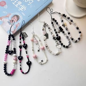 Dễ thương kẹo màu Iphone Dây đeo cổ tay nữ tính điện thoại di động Trường hợp với chuỗi hạt dây buộc và dây đeo điện thoại quyến rũ - Product Image 6